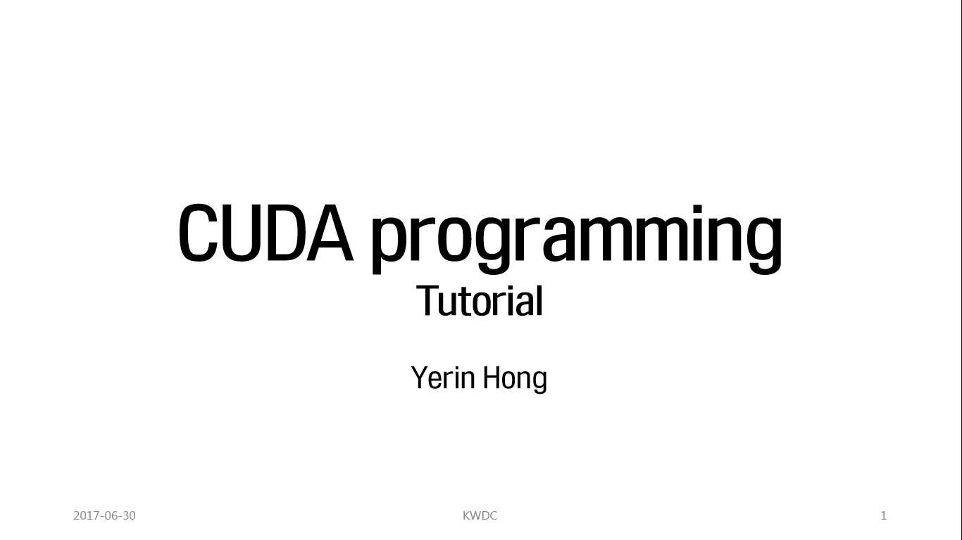 CUDA Programming Tutorial