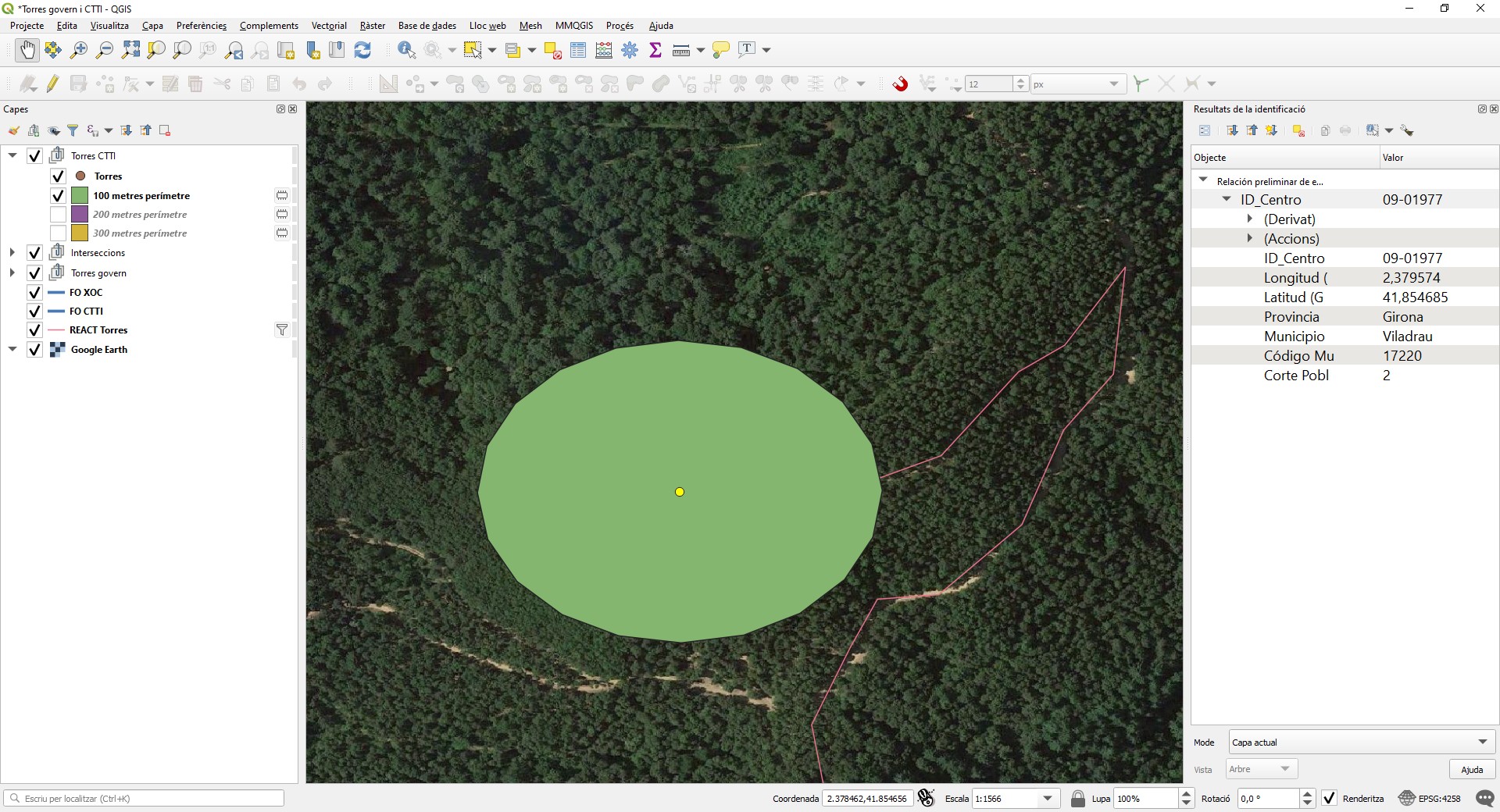 Intersection within a range in QGIS