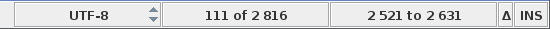 Status Bar during selection