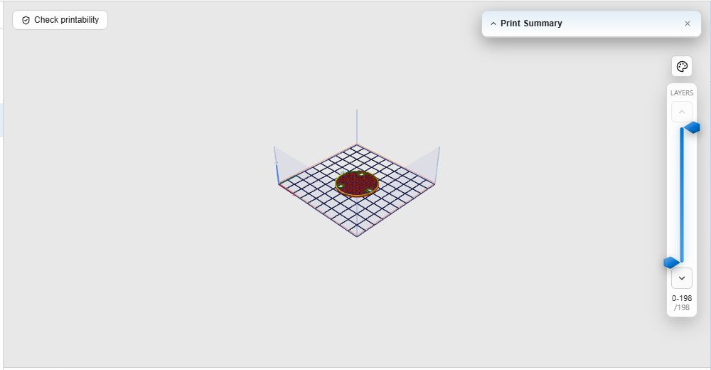Cindr3D G-code section viewport crop