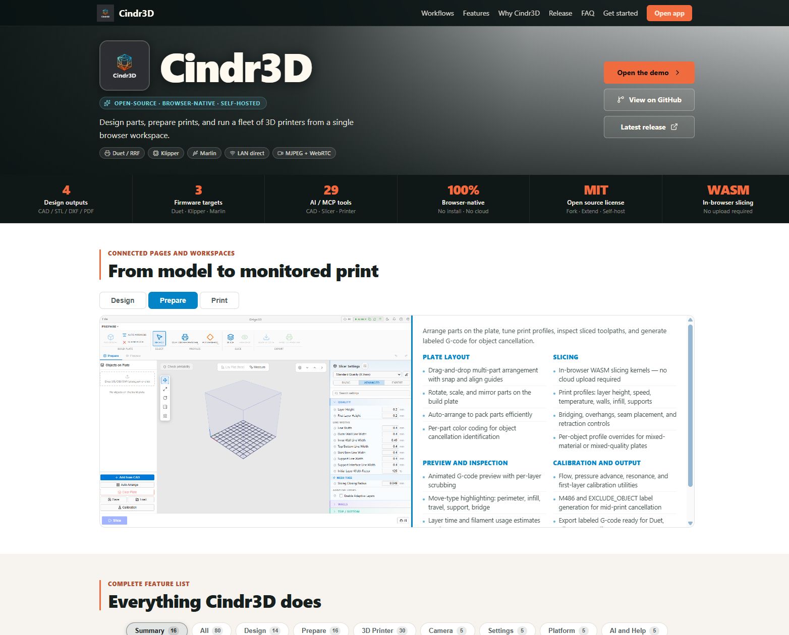 Cindr3D Prepare workflow overview
