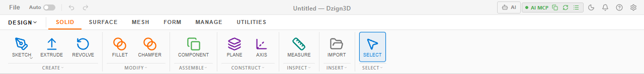 Cindr3D help top bar