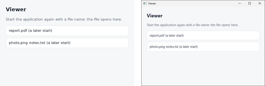 The first instance with the files of two later starts, on Linux and on Windows 11