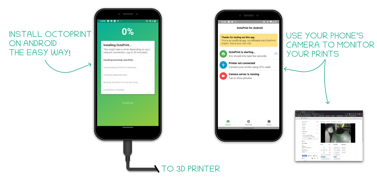 Octo4a - Run OctoPrint on Androidは、AndroidにOctoPrintをインストールする簡単な方法です。