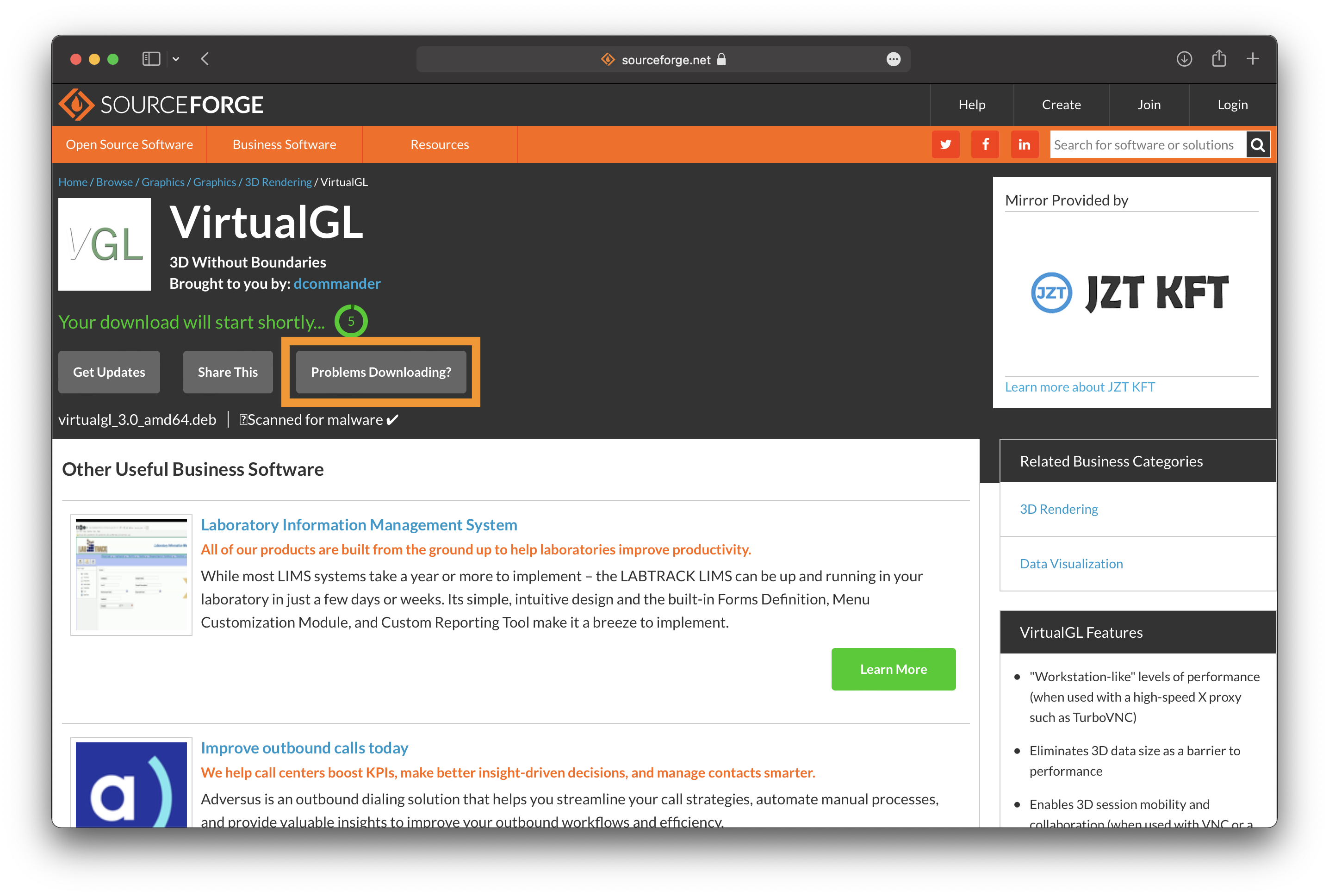 Google Cloud VGL Problems Downloading