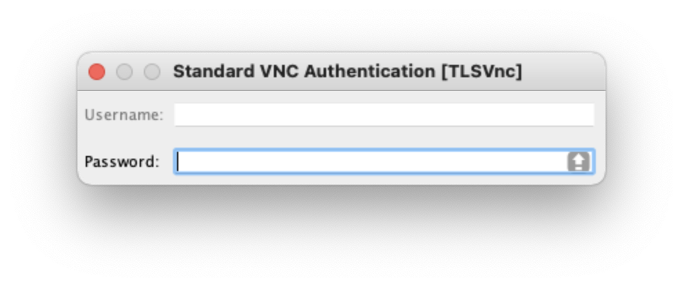 TurboVNC Client Password Prompt
