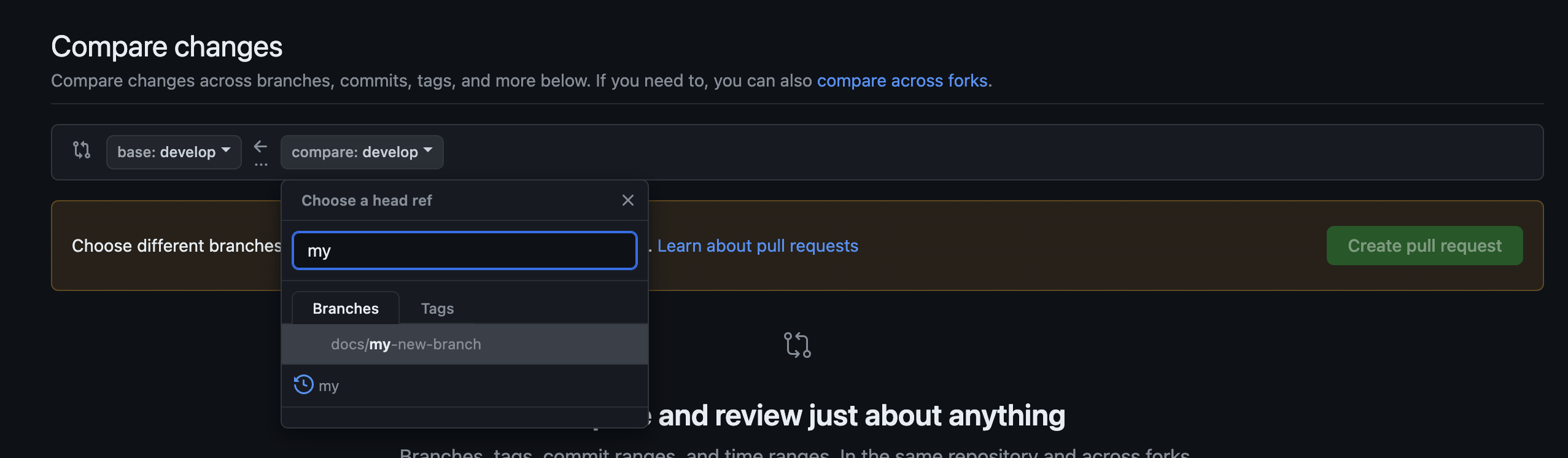 use-compare-to-create-pull-request.png