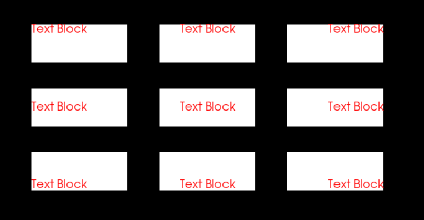 TextBlock2D will different justifications