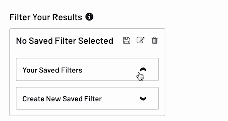 choose saved filter