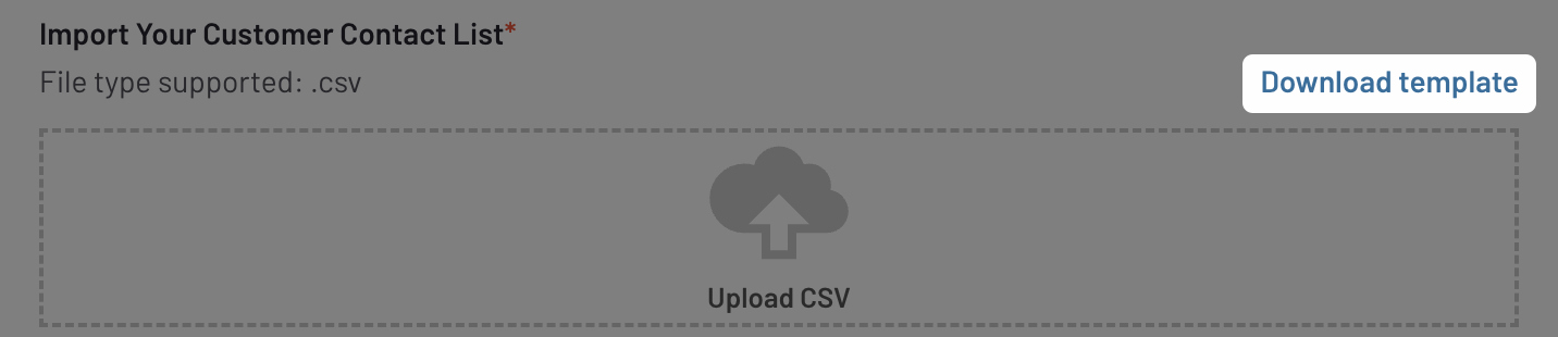 image showing csv template