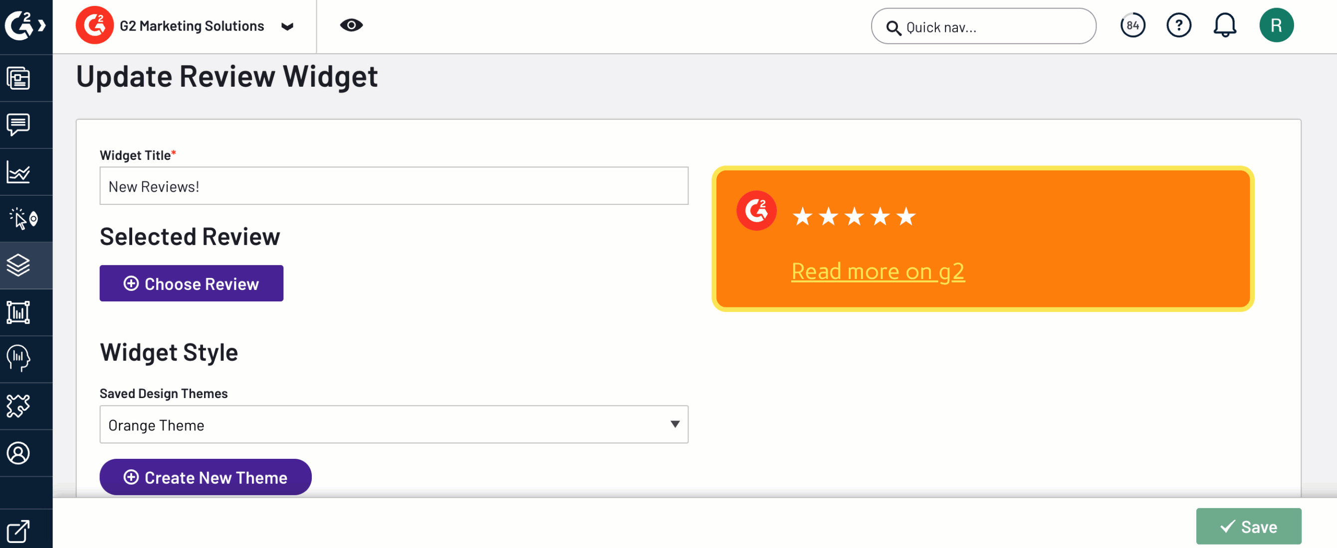 demo showing how to add a review to a review spotlight widget