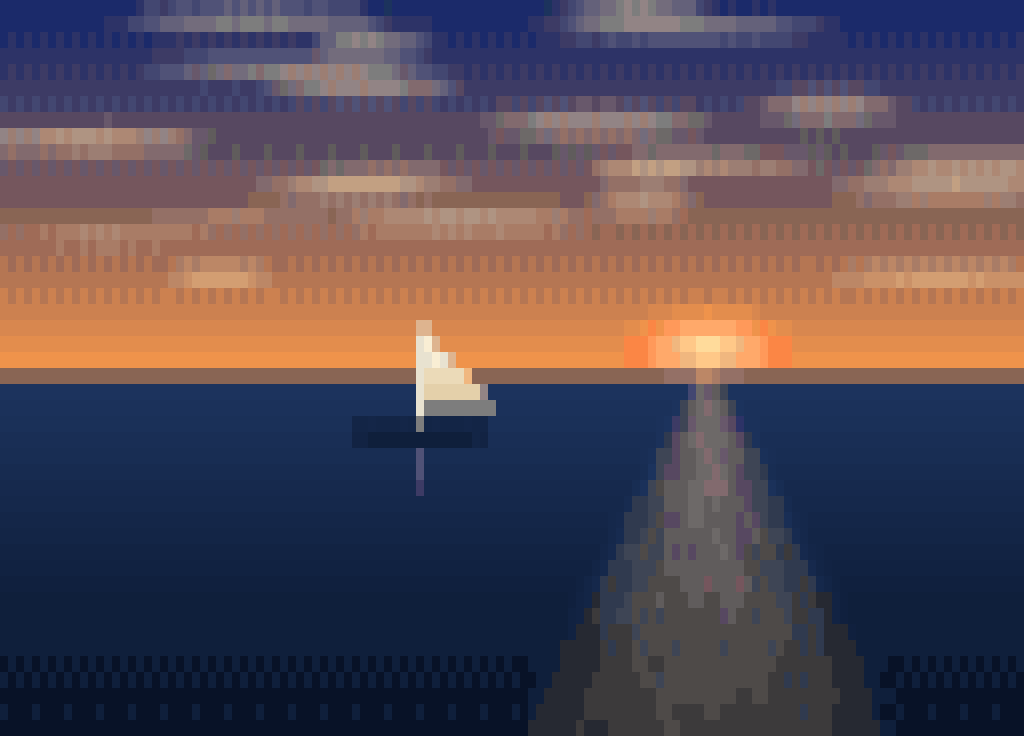 Sea at sunset