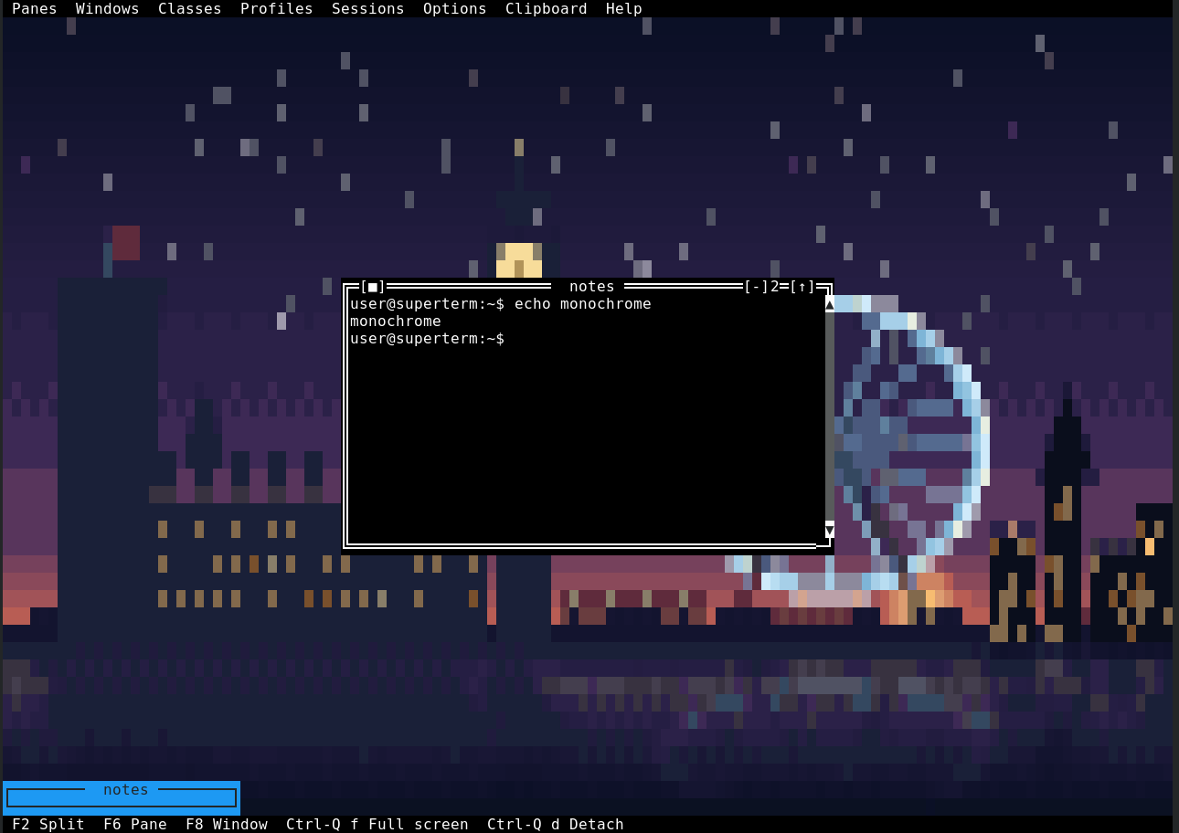 A picture under the monochrome palette