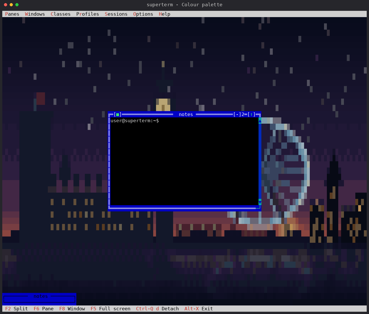 Switching the colour palette