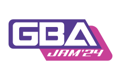 GBA Jam 2024 logo variant 2, at GBA resolution on a transparent background