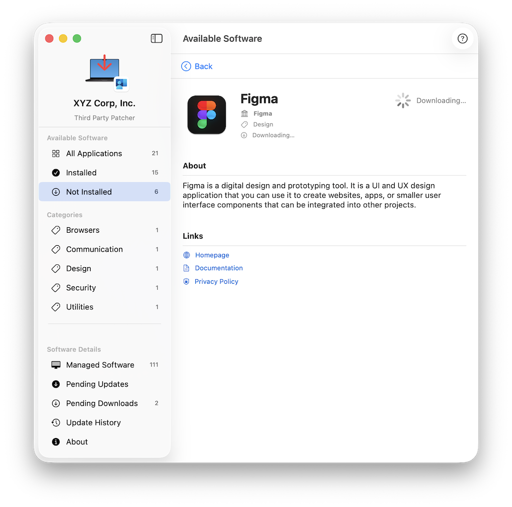 Self-service install — in progress