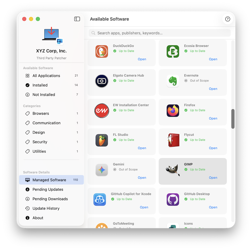 Managed Software grid