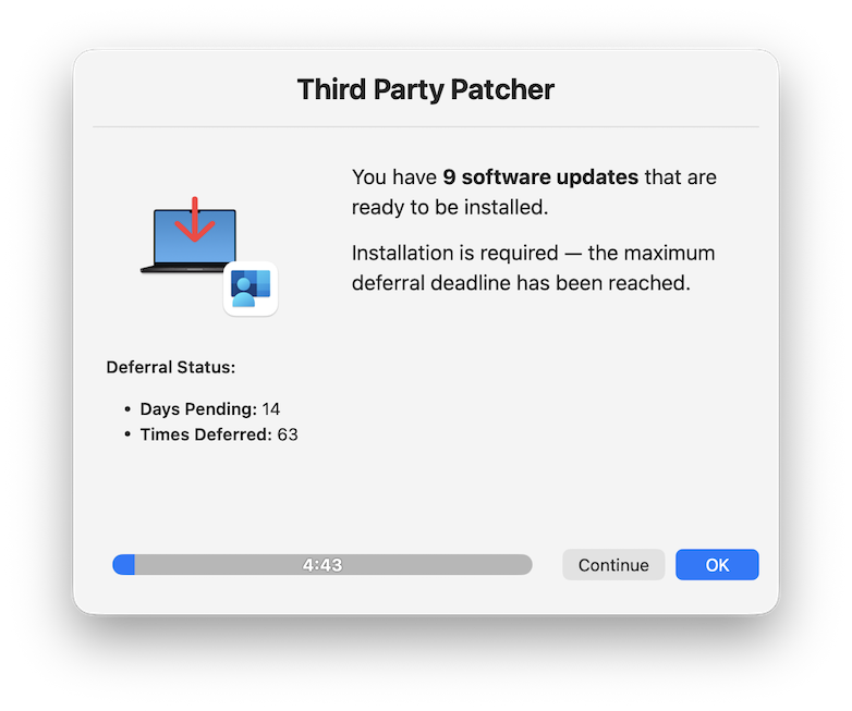 deadline swiftdialog no remaining time