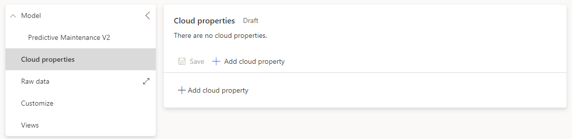 The image shows the cloud properties tab