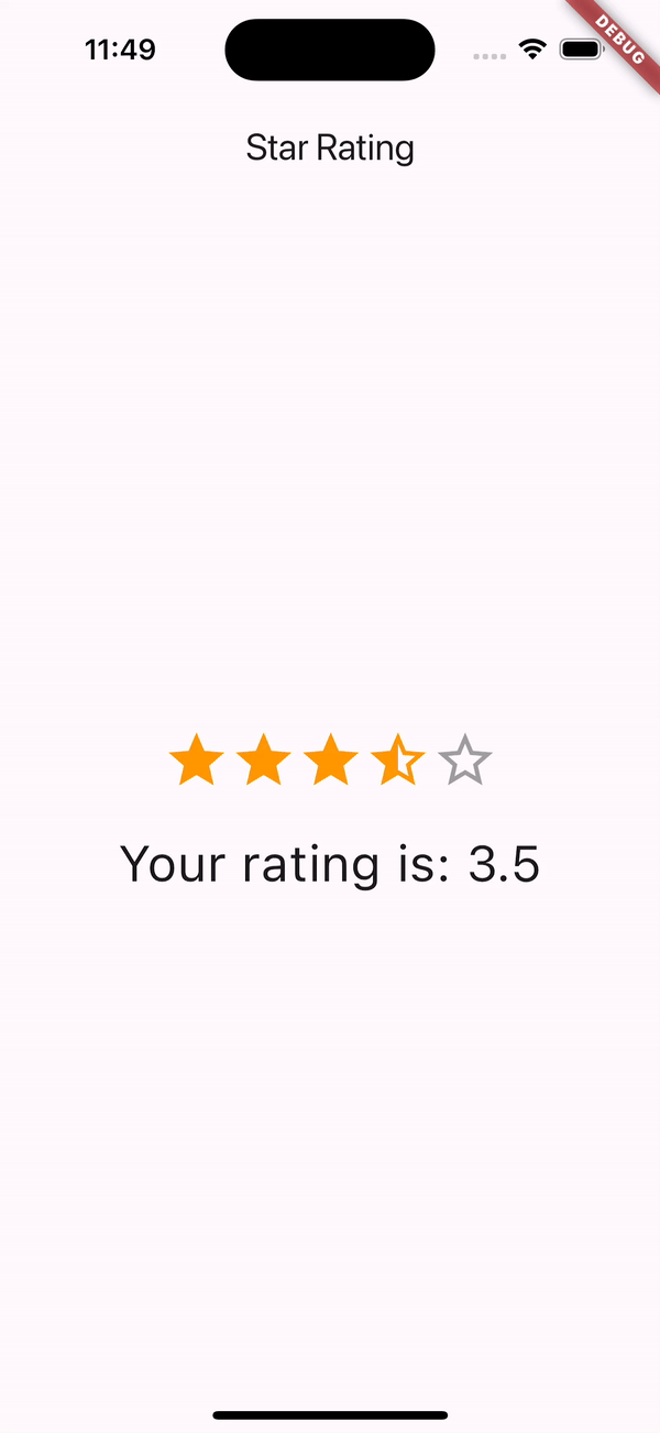 Star Rating package in action