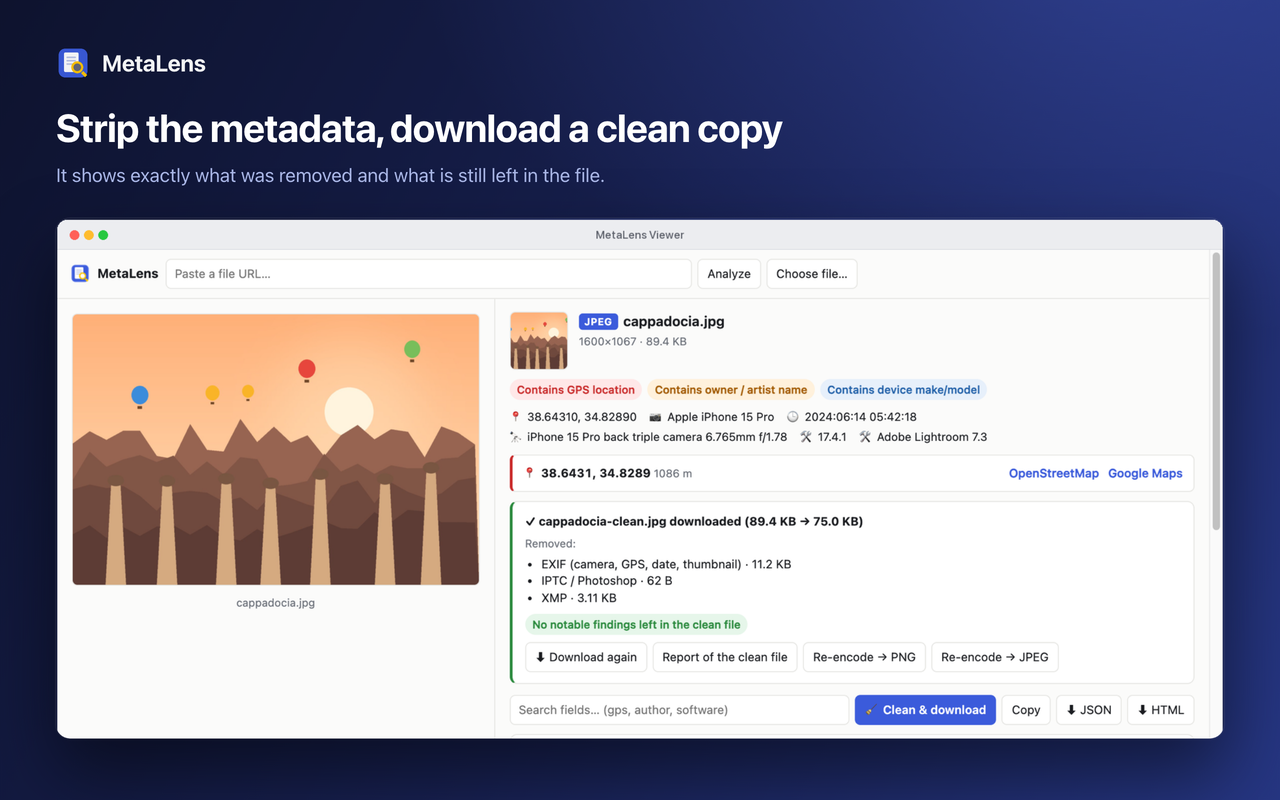 Clean and download