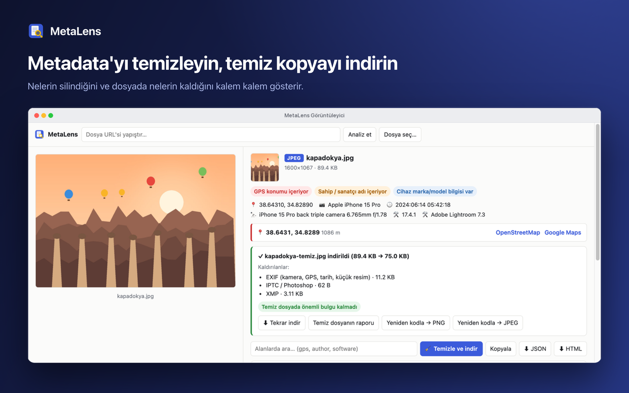 Temizle ve indir