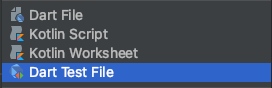 Create a Dart Test file from source or test folders