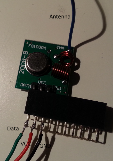 Common 433 MHz transmitter