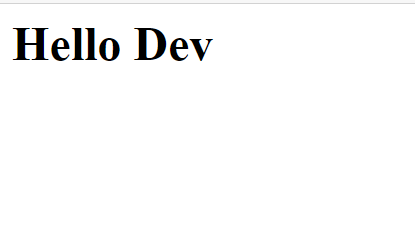 dev server