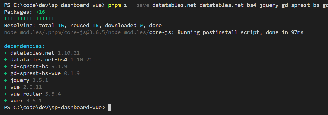install libs