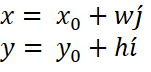 equations for x and y