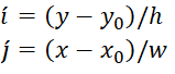 equations for grid coordinates