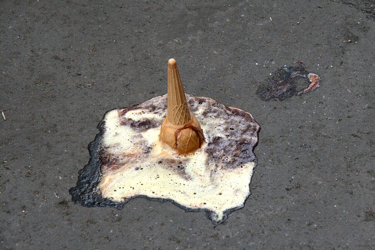 Fallen ice cream cone