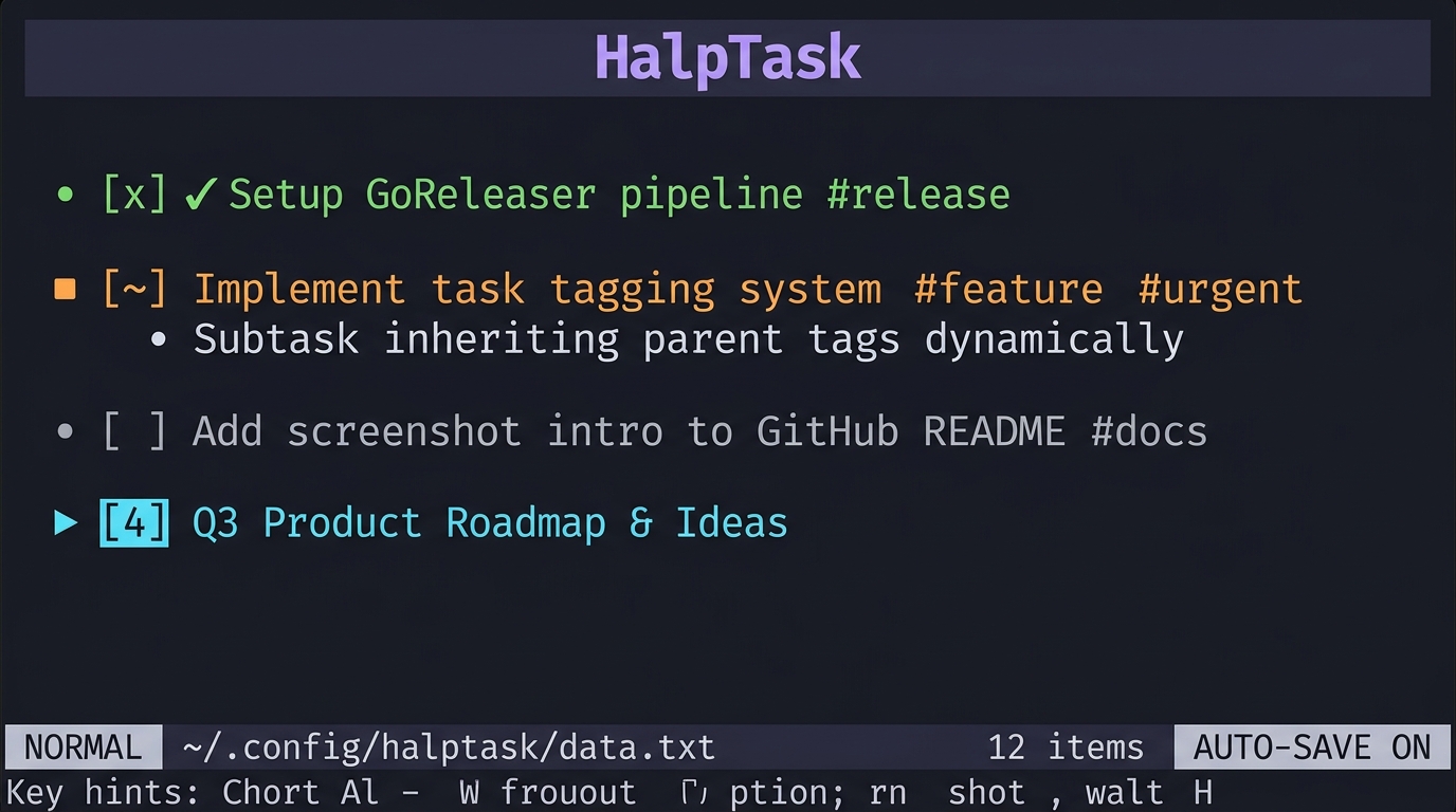 HalpTask Main Interface