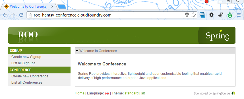 Homepage in cloud