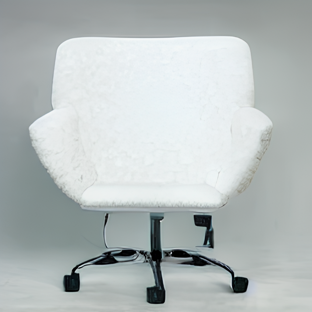 a hyper realistic photo of a marshmallow office chair