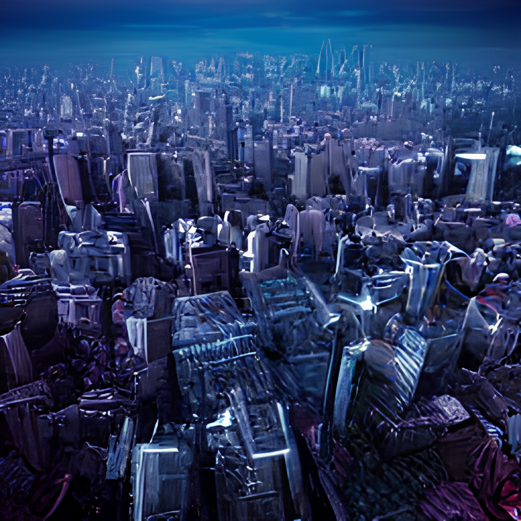city, top view, cyberpunk, digital realistic art