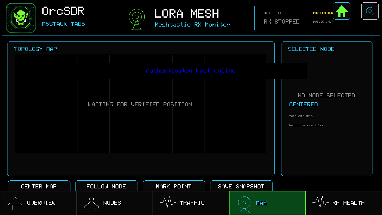 LoRa map screen