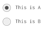 Radio buttons drawn by Coffee’s renderer