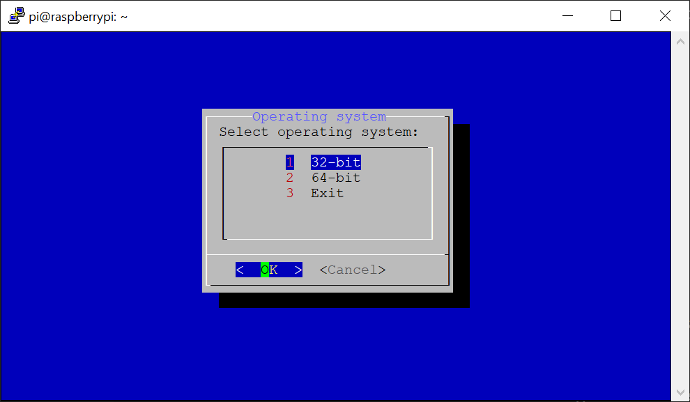Select operating system