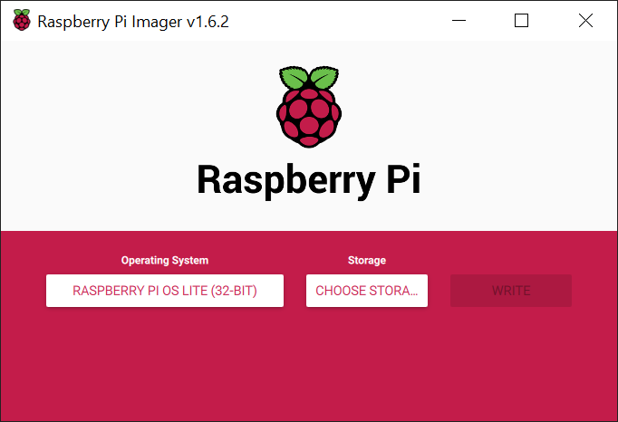 Choose Raspberry Pi OS Lite
