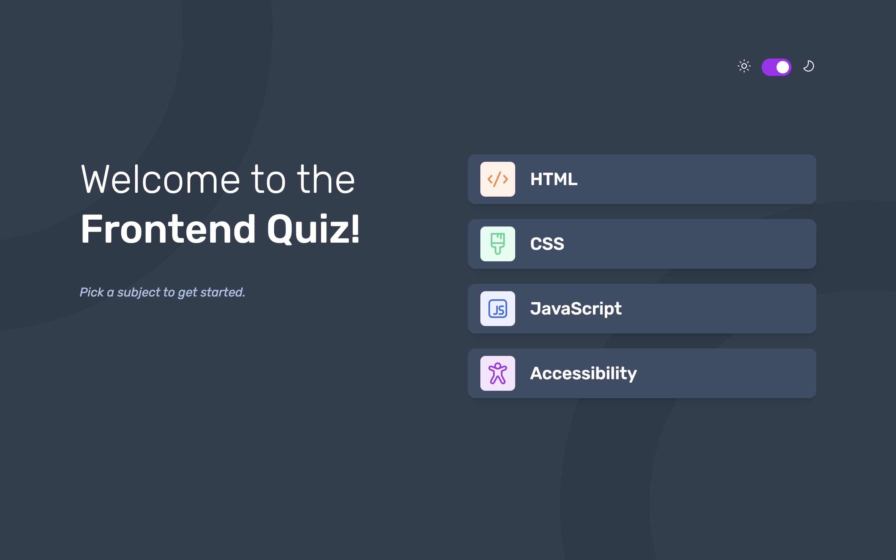 Preview image of project Frontend Quiz App