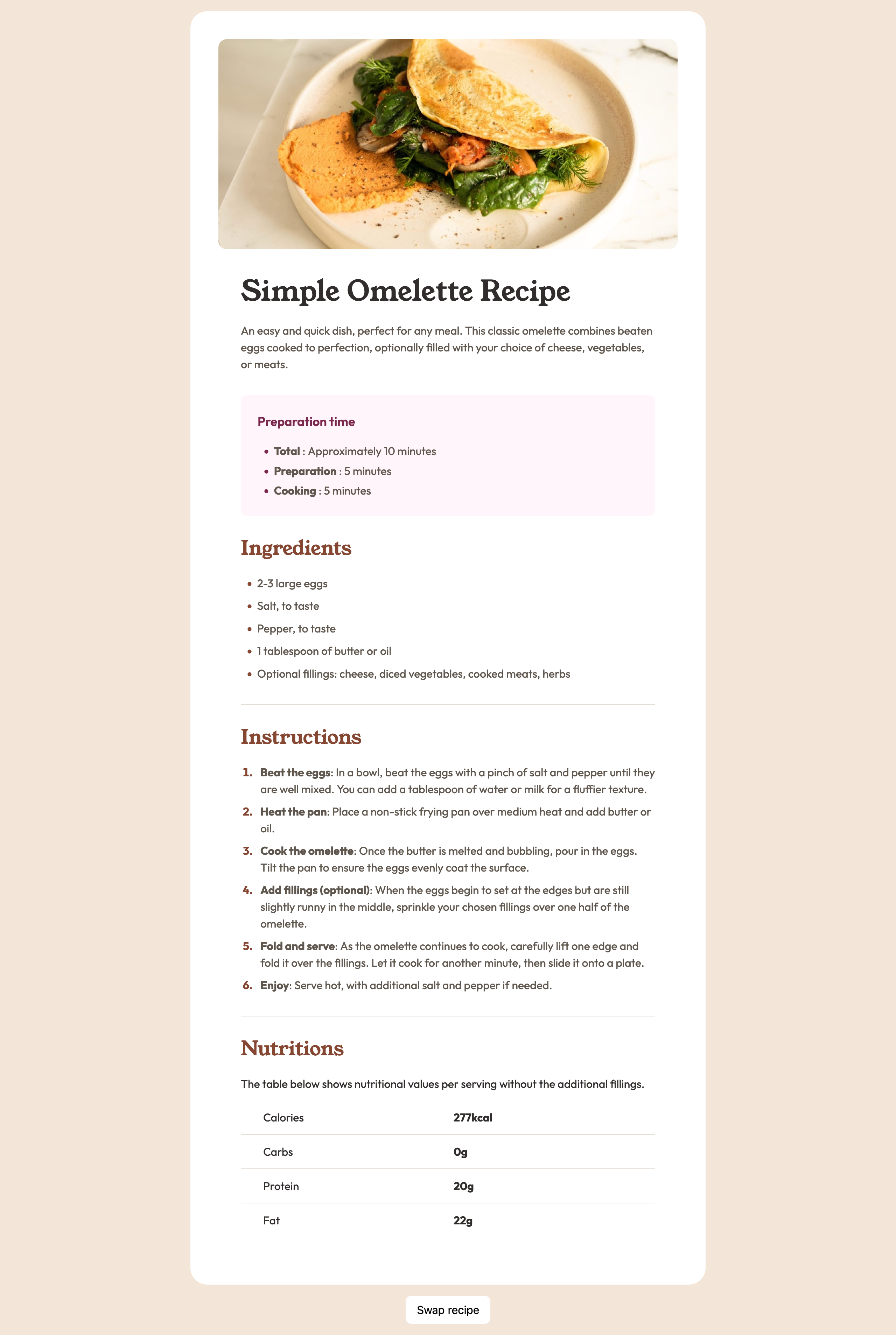 Recipe Page