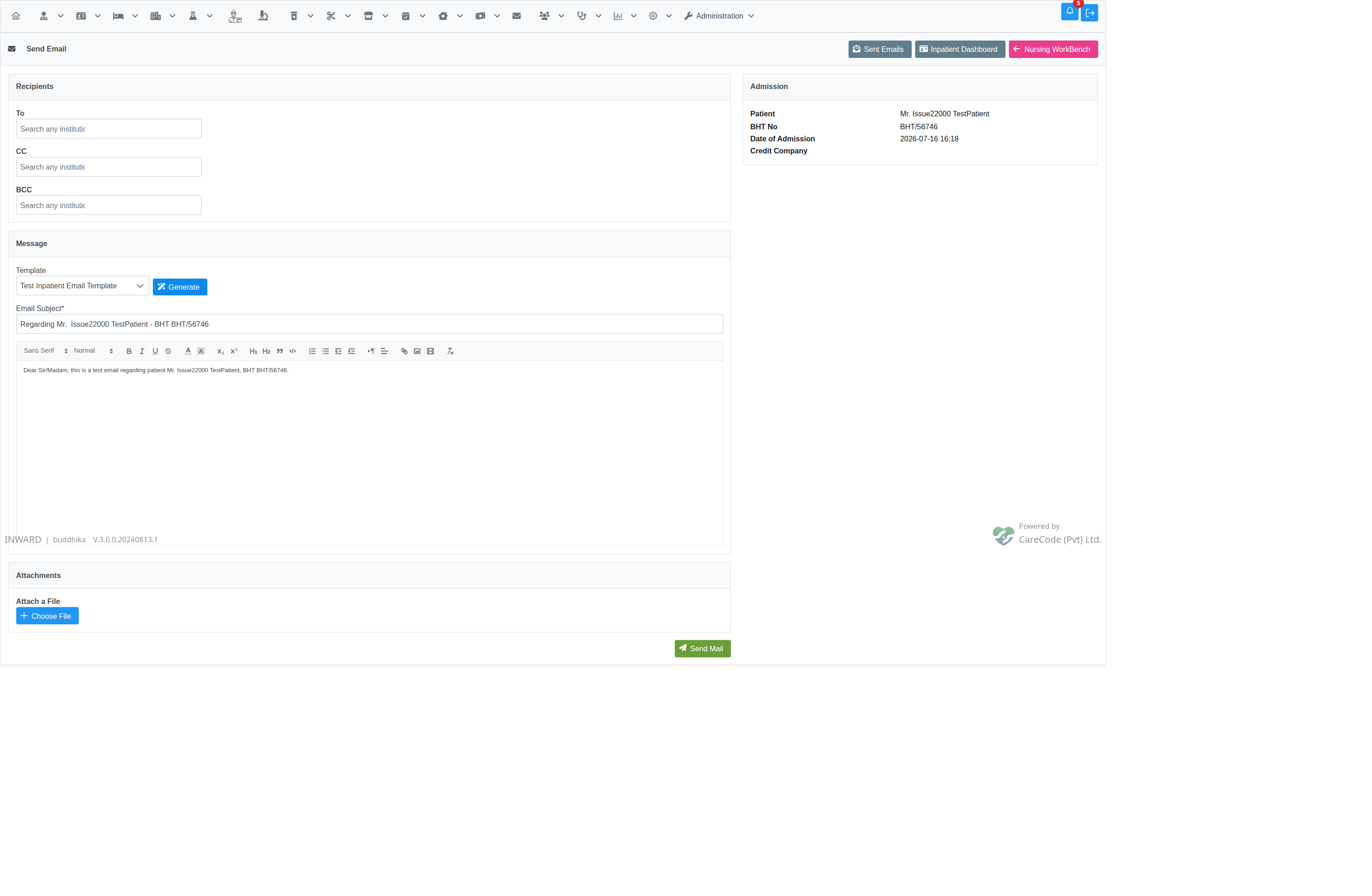 Compose page with a generated template