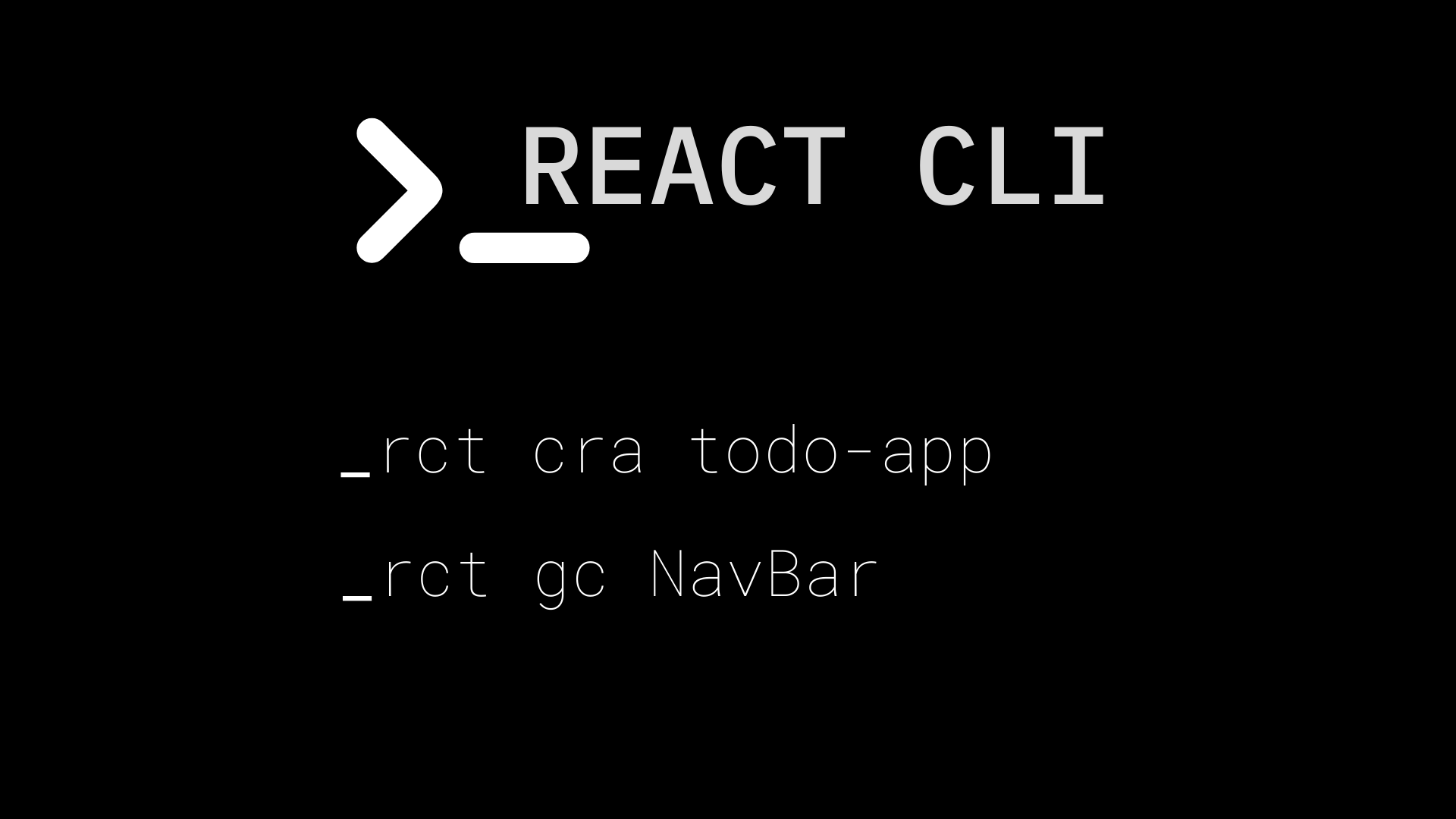 React CLI Poster
