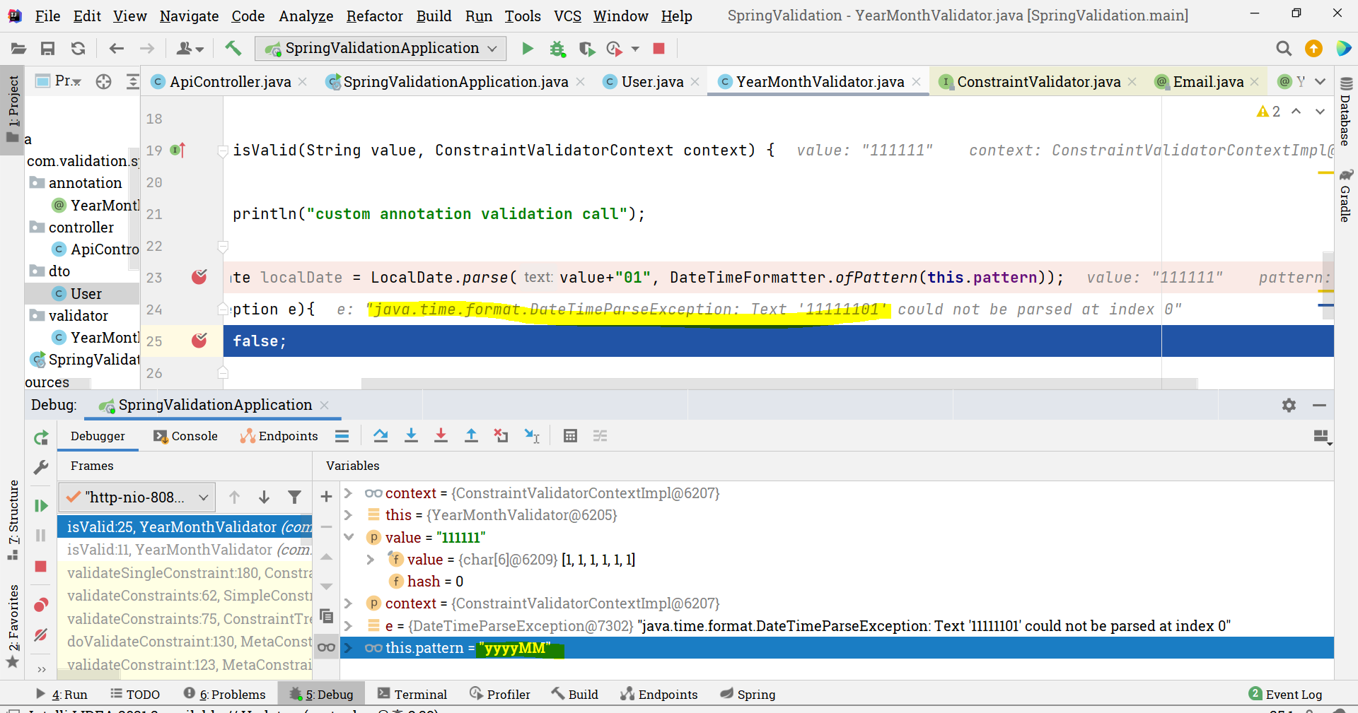 https://github.com/hy6219/TIL/blob/main/Spring/Spring%20Boot%20Validation/pattern%EB%B6%88%EC%9D%BC%EC%B9%98%EB%A1%9C%20%EC%9D%B8%ED%95%B4%20%EC%9C%A0%EB%B0%9C%EB%90%A0%20%EC%88%98%20%EC%9E%88%EB%8A%94%20DateTimeParseException.PNG?raw=true