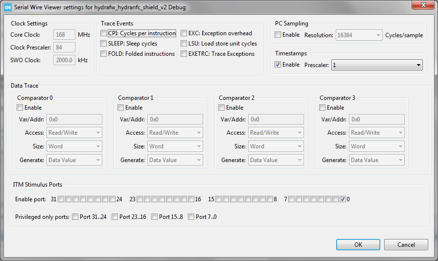 Debug Advanced SWO Serial_Wire_Viewer configure ITM