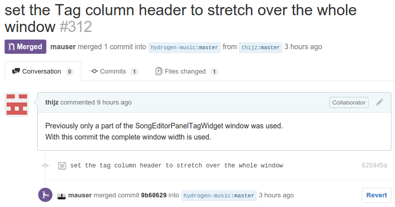 pull request merged