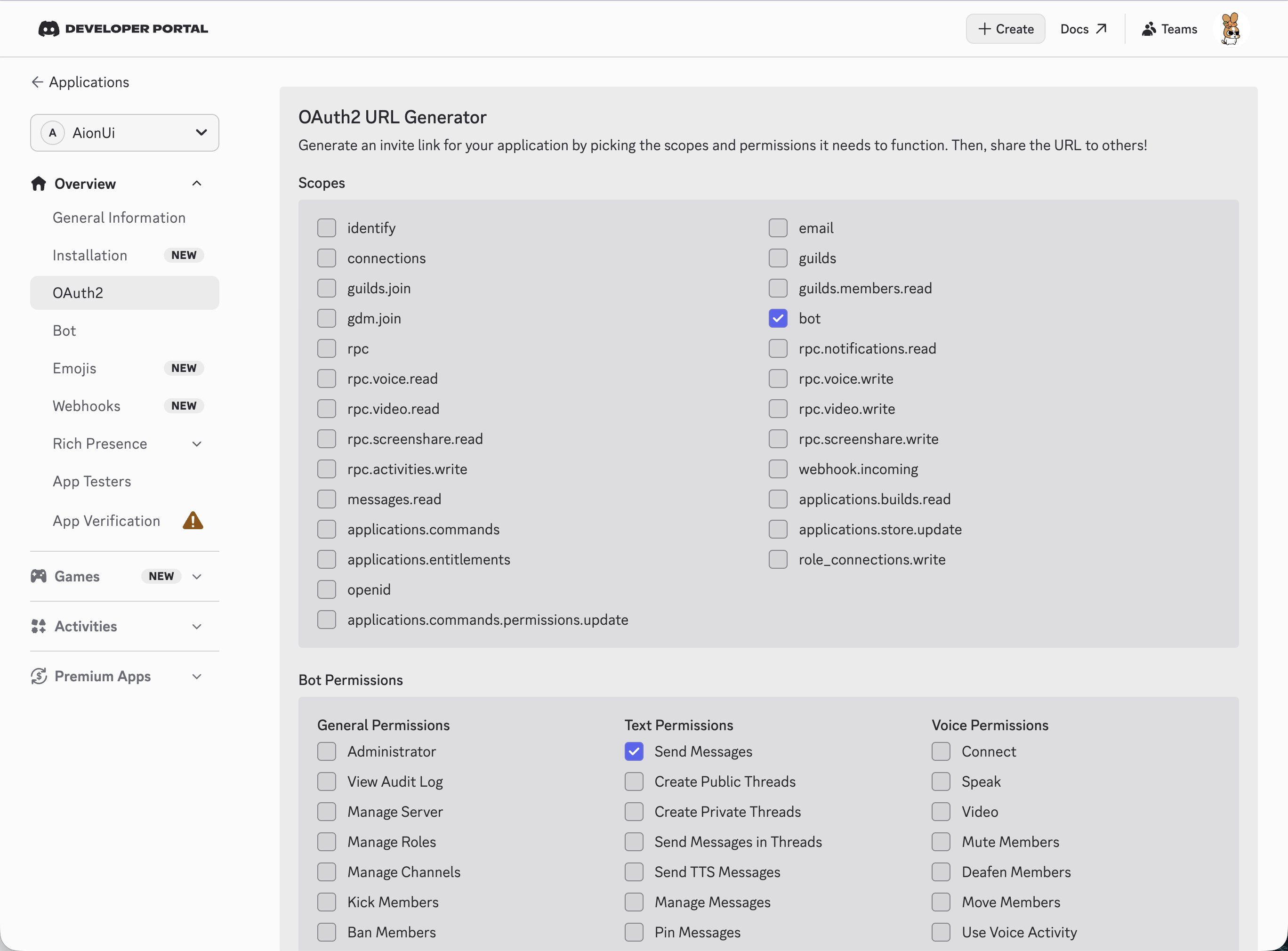 OAuth2 URL Generator