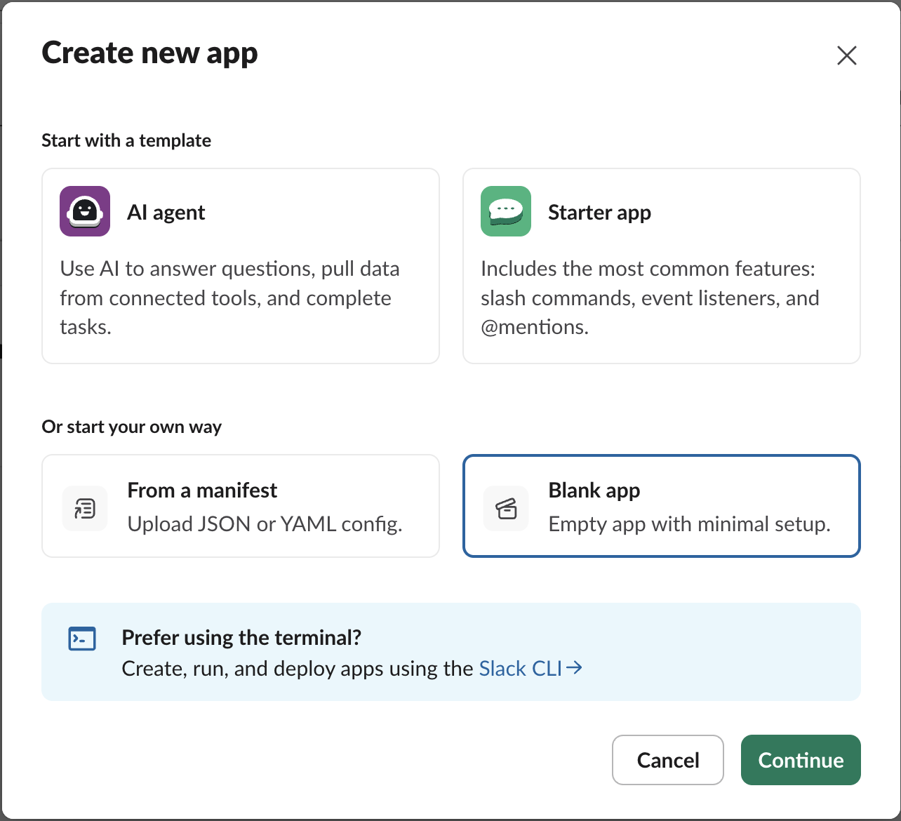 Create New App
